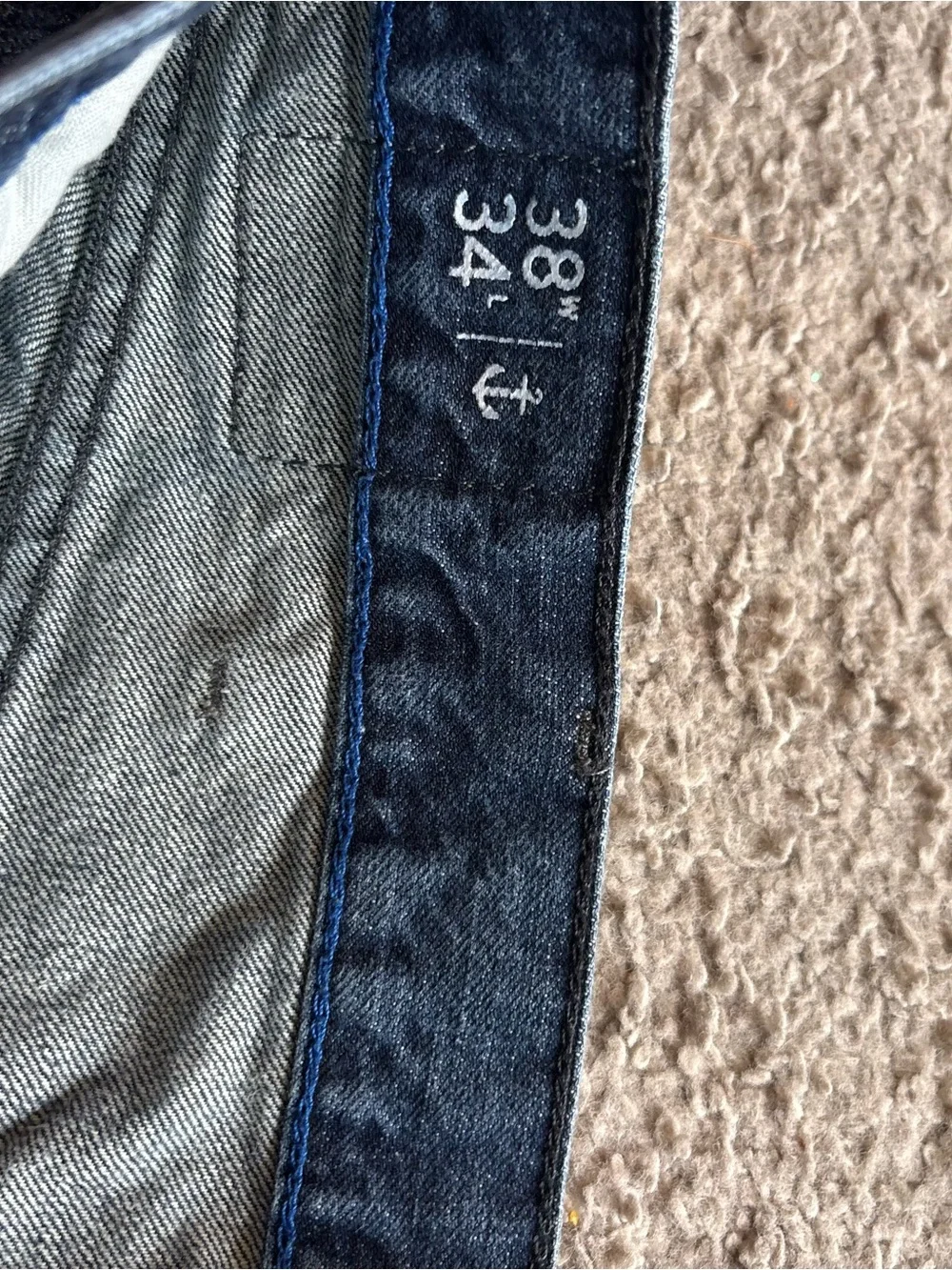 Vintage Nautica Men's Relaxed Dark Blue Straight-Leg Jeans Sz 38x34 90s Y2K